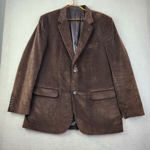 Material London Mens Size XL Brown Corduroy 2 Button Lined Sports Coat Blazer